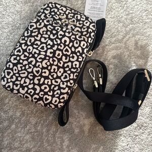 Kate Spade Black and White Animal Print Wristlet
